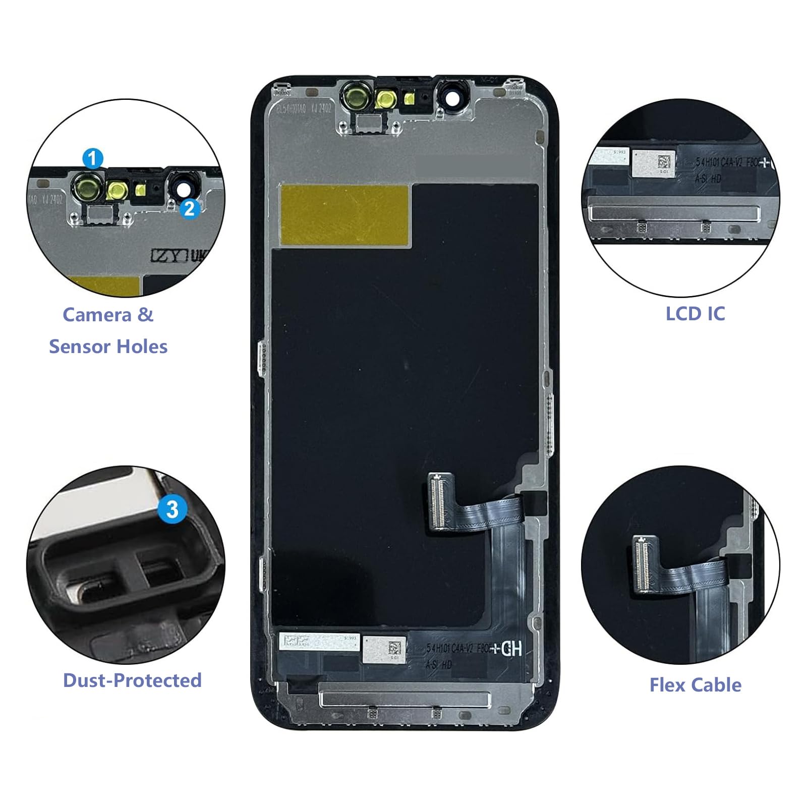 iPhone13ミニフロントパネル　液晶画面 Amazon.co.jp: for iPhone 13 Mini 液晶パネル LCD 画面交換